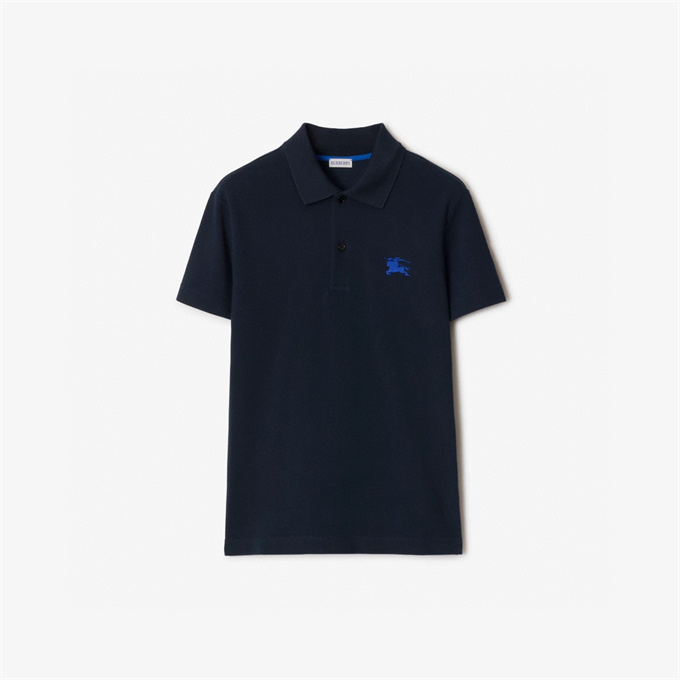 burberry ekd embroidery cotton pique polo shirt